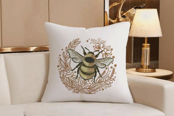 Bee Embroidery Design