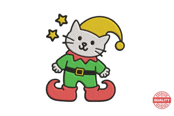 Christmas Cat Elf Embroidery Design Review