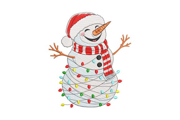 Lights Snowman Embroidery Design Review