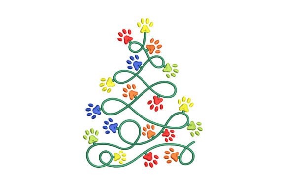 Paw Christmas Tree Embroidery Design Review