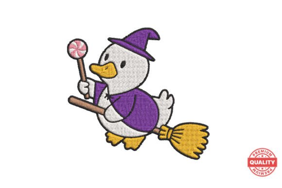 Wizard Duck on Broom Embroidery Design Review